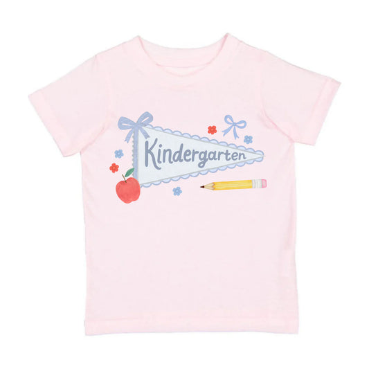 Kindergarten Bow Pennant Short Sleeve T-Shirt