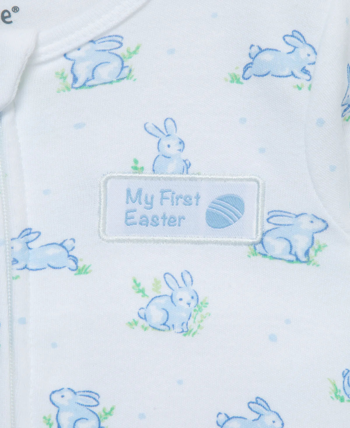 Bunny “My First Easter” Footie W/Hat Blue