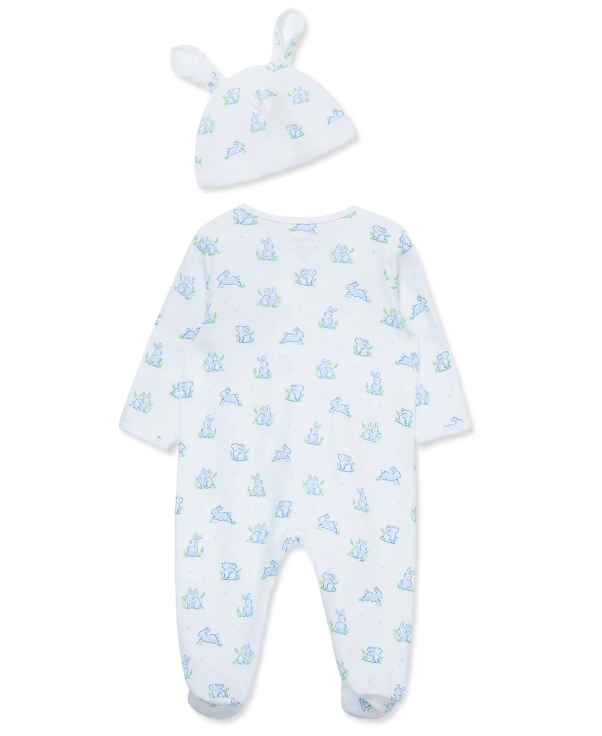 Bunny “My First Easter” Footie W/Hat Blue