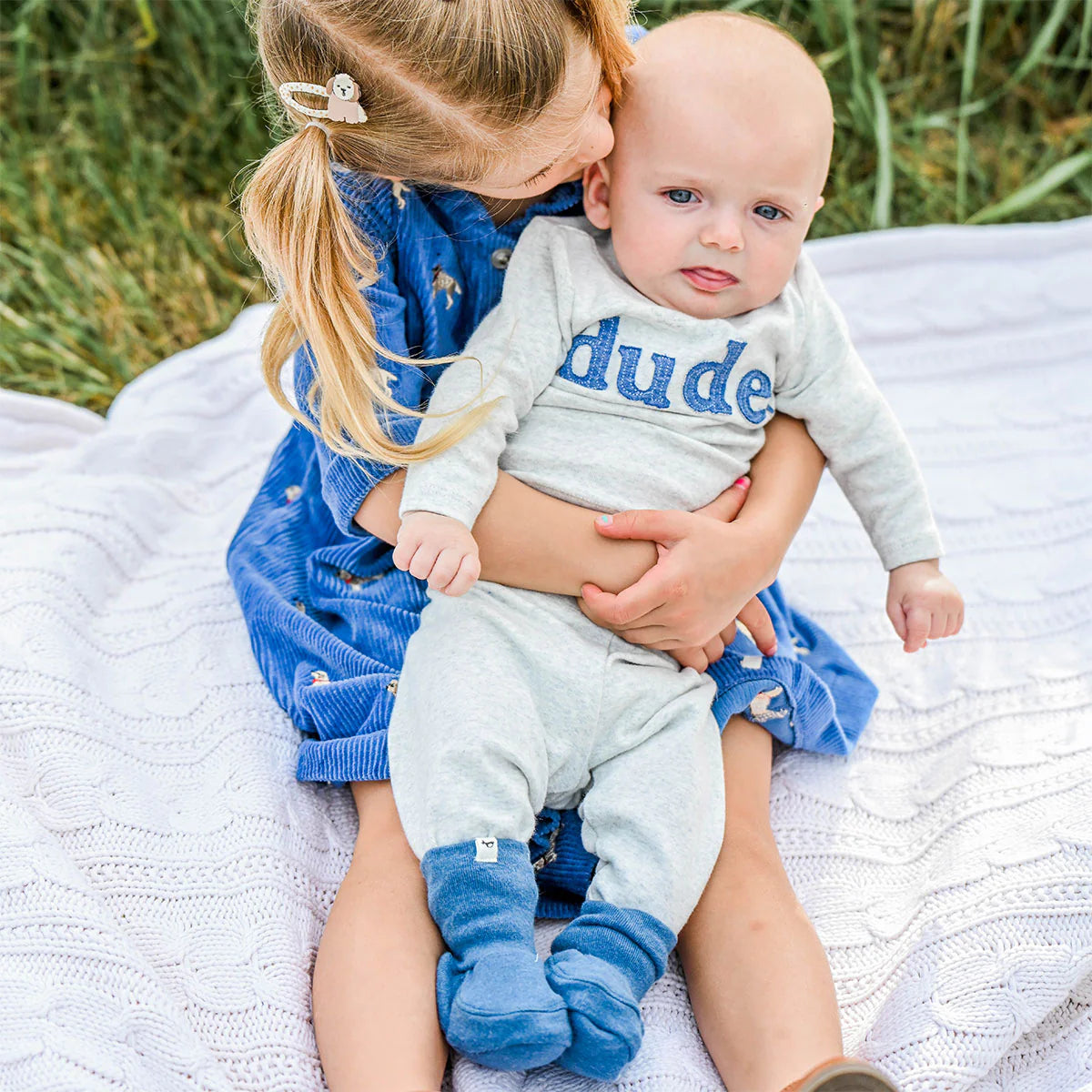 oh baby! Baby Snowdrift Booties - Ocean