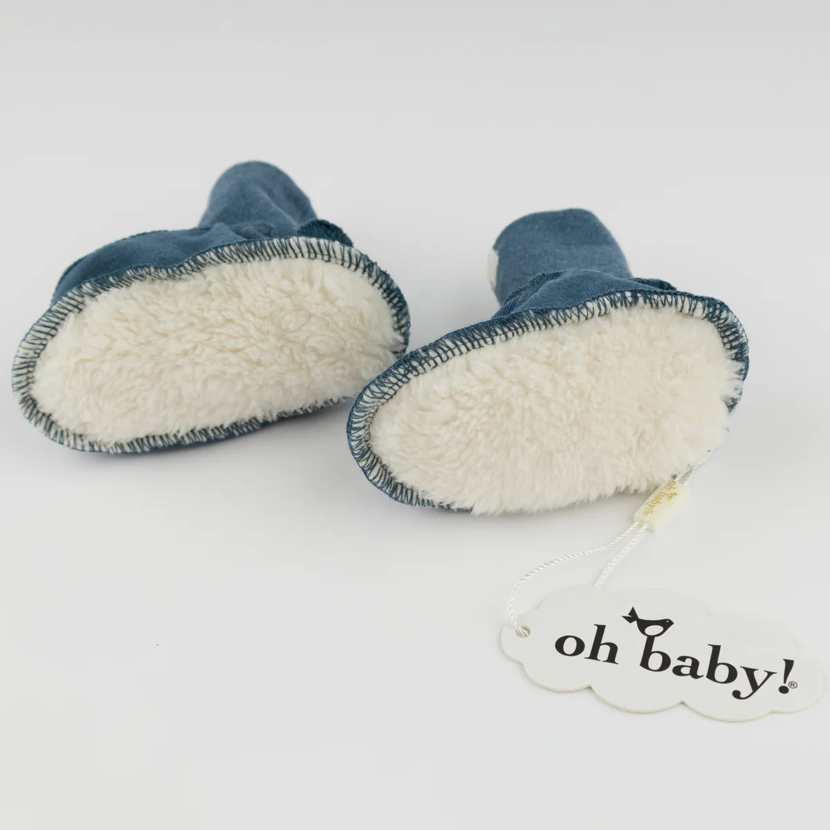 oh baby! Baby Snowdrift Booties - Ocean