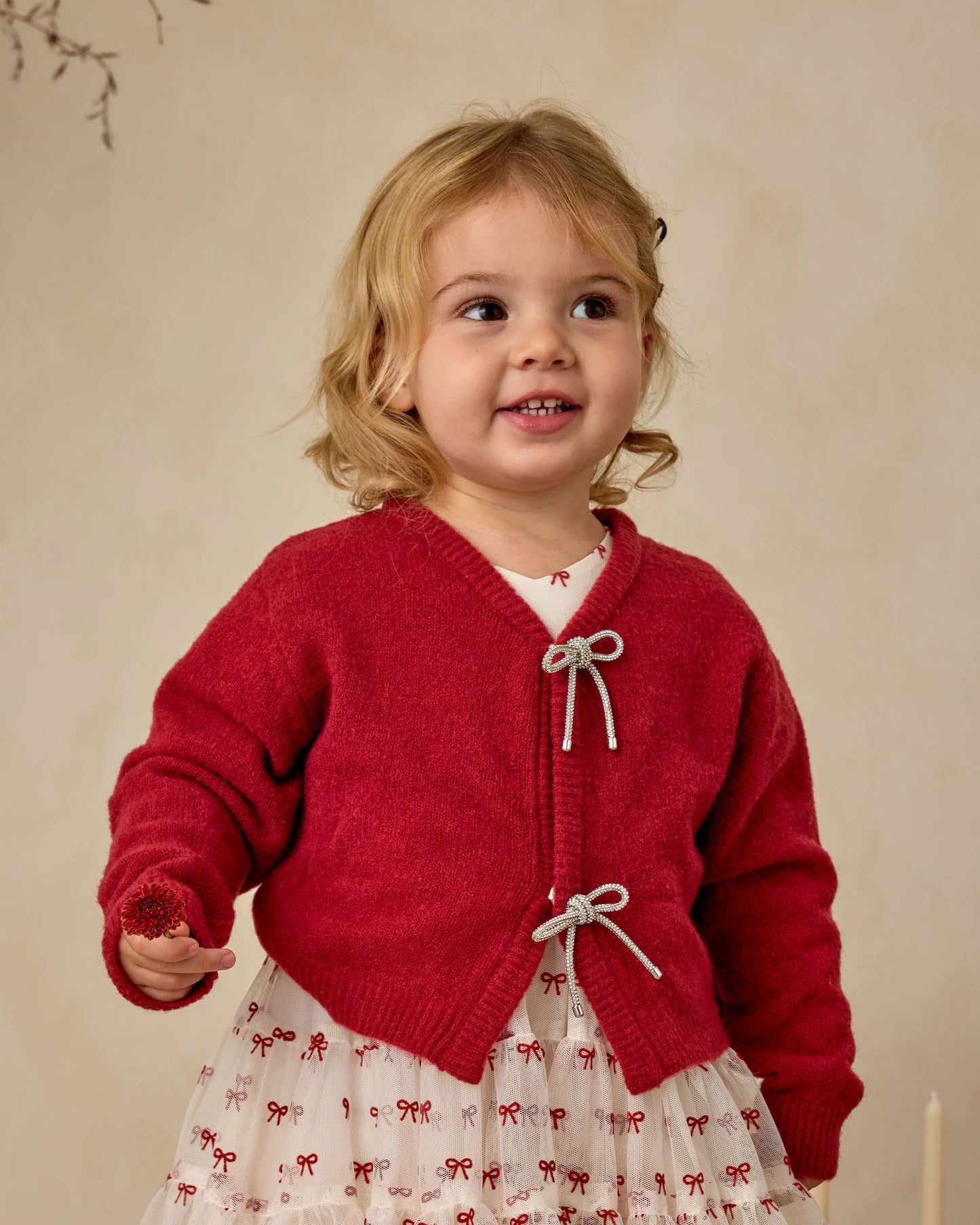 Bow Cardigan || Ruby
