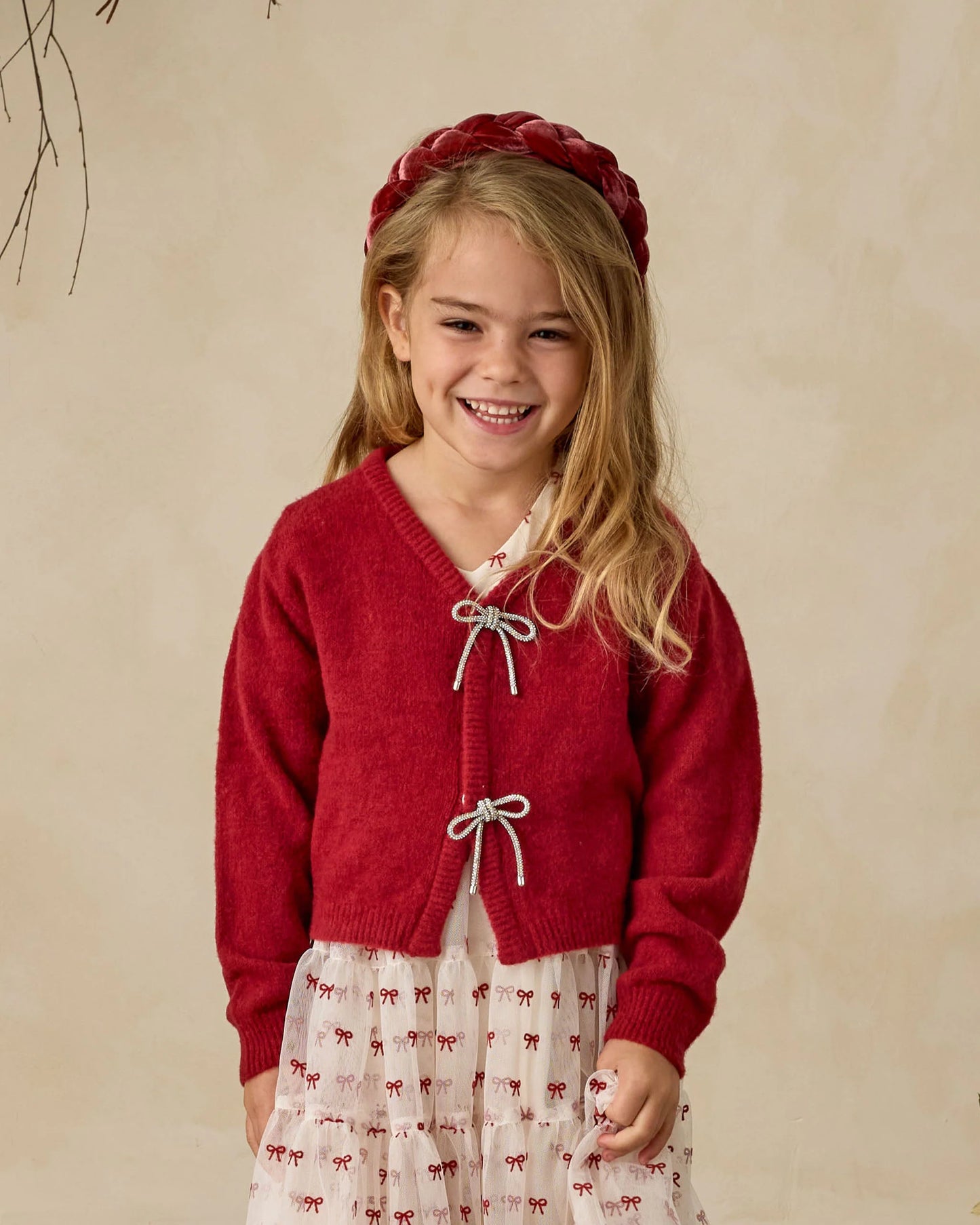 Bow Cardigan || Ruby
