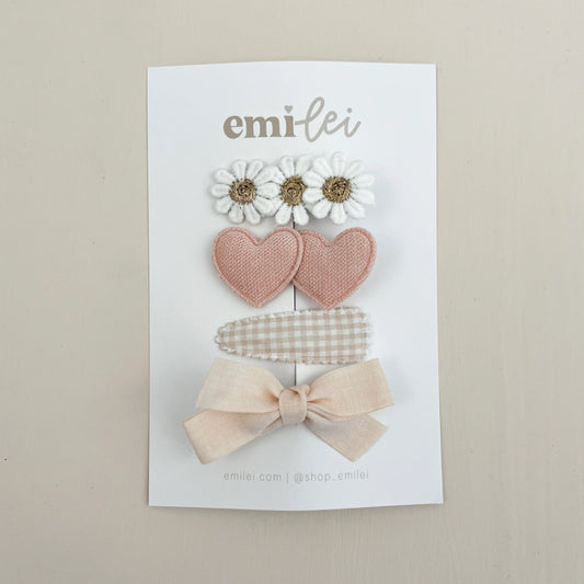Barrette Hair Clips - Set of 4