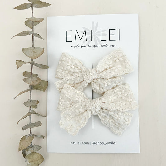 Pigtail Bow Clips