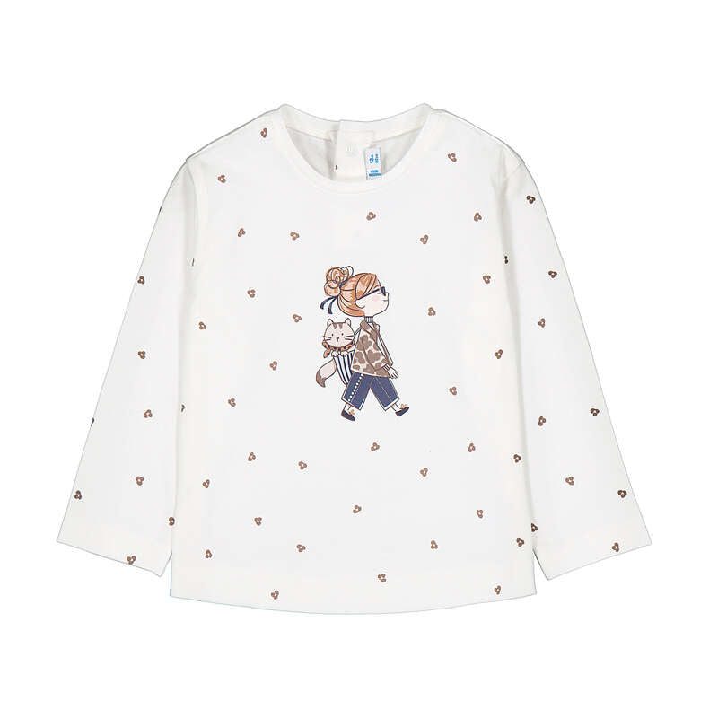 Kitty Long Sleeve Tee & Leopard Flare Legging Set