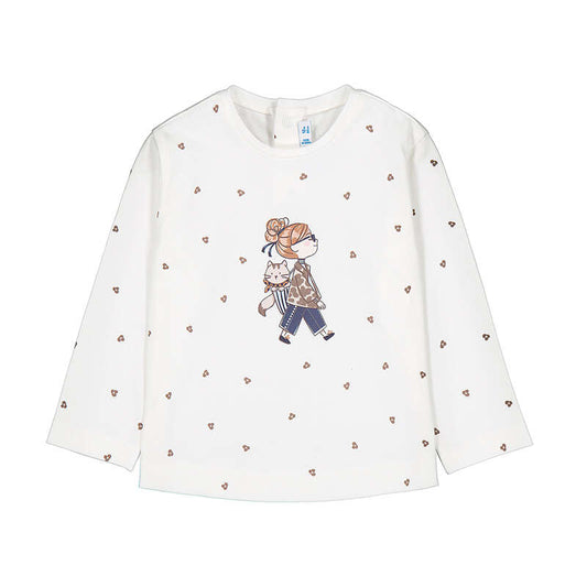 Kitty Long Sleeve Tee & Leopard Flare Legging Set