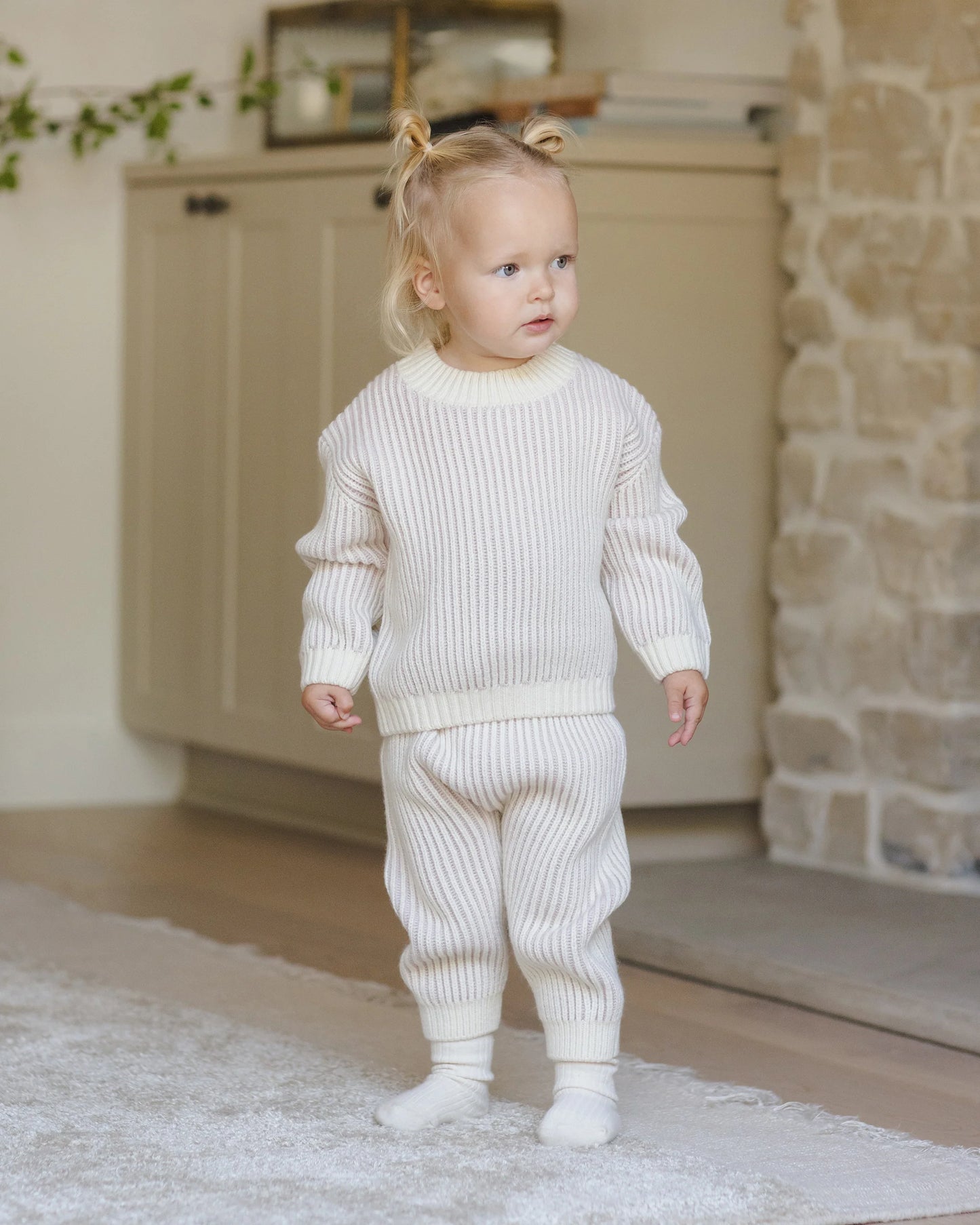 Chunky Knit Pant & Sweater Set || Lilac