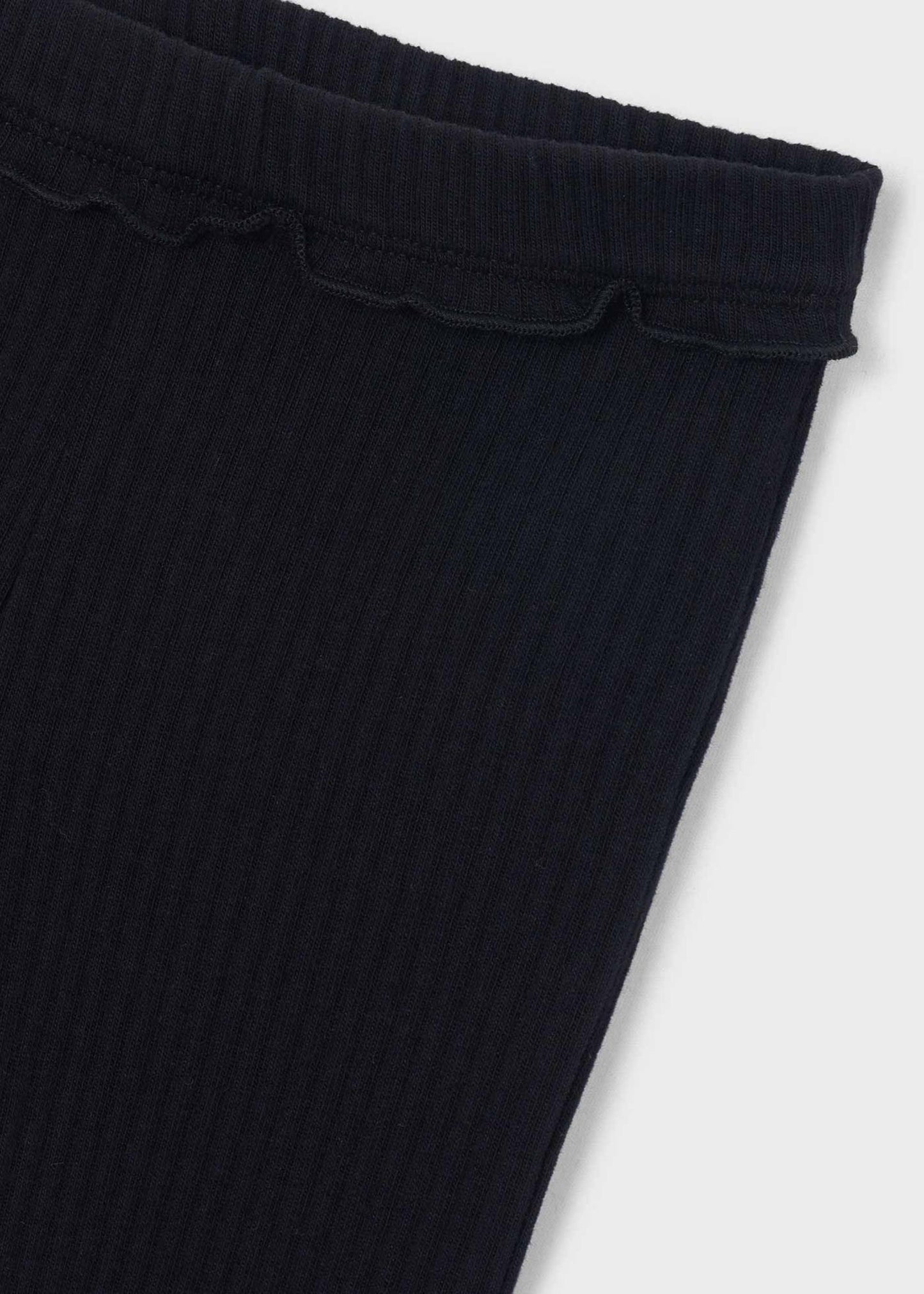 Black Ribbed Flare Leggings