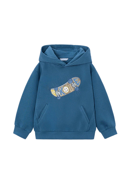 Textured Skateboard Graphic Hoodie