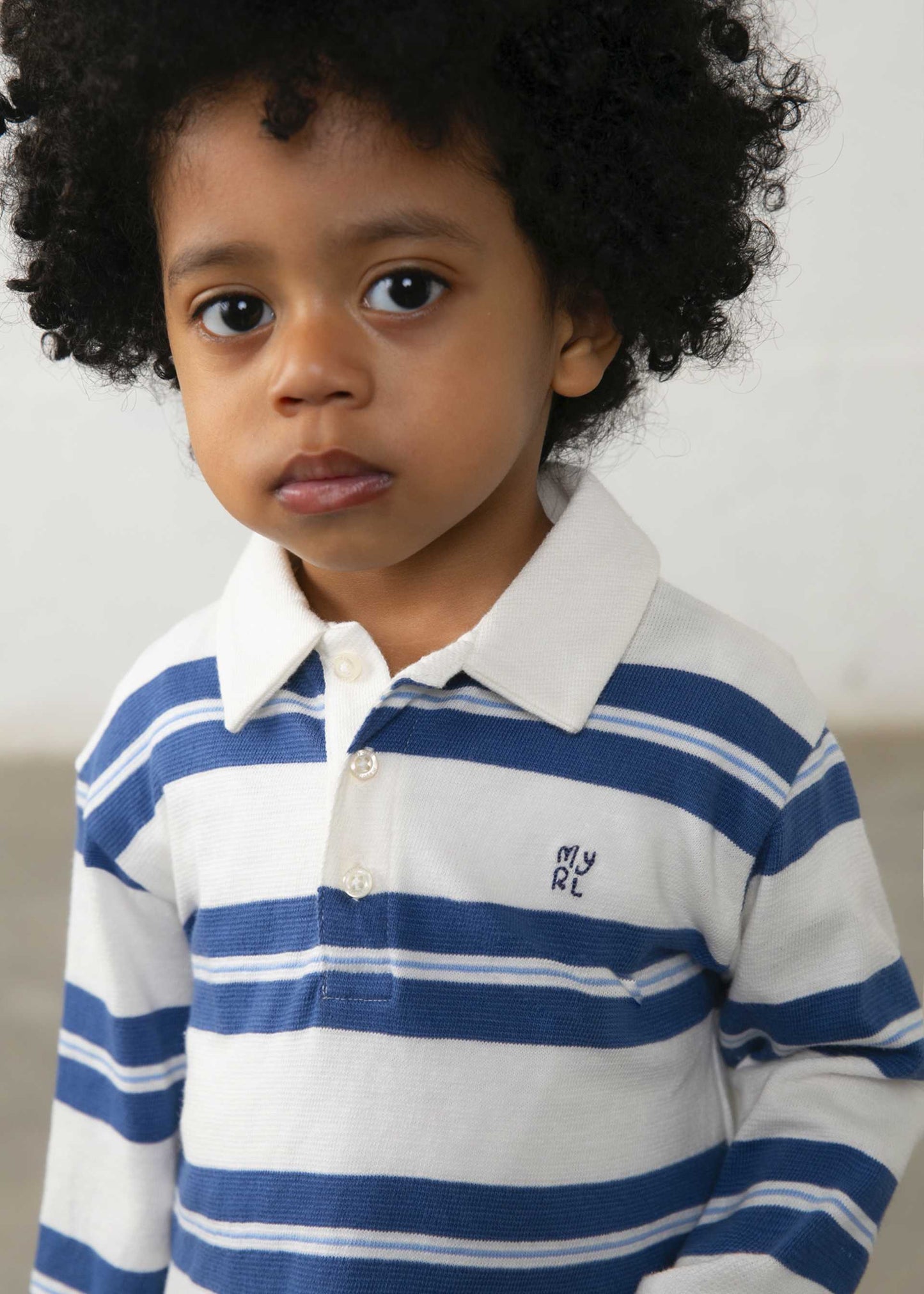 Long Sleeve Stripe Polo