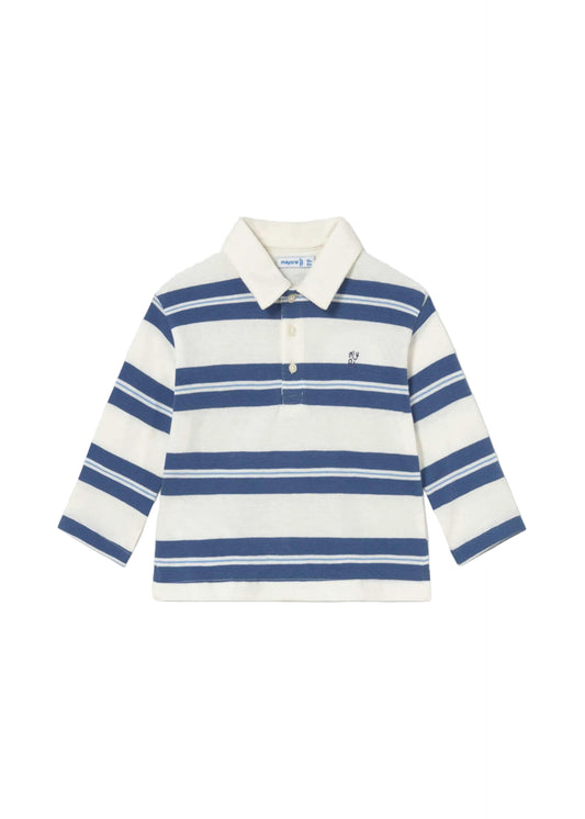 Long Sleeve Stripe Polo