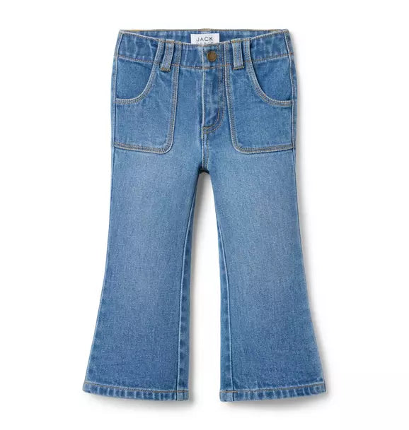 Pocket Flare Jean Medium Wash
