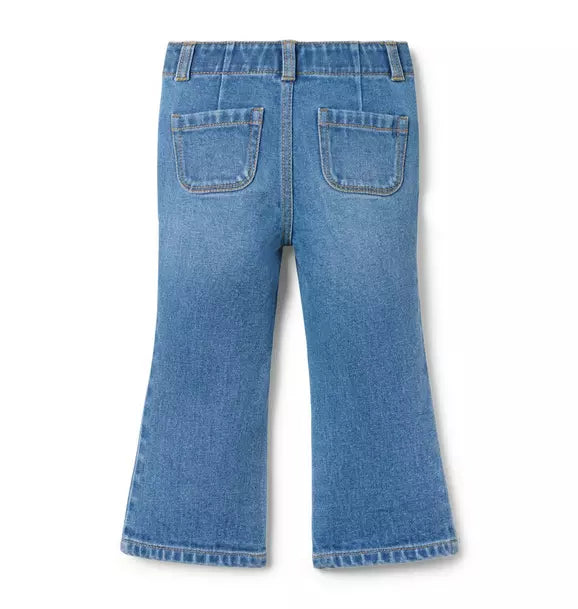 Pocket Flare Jean Medium Wash