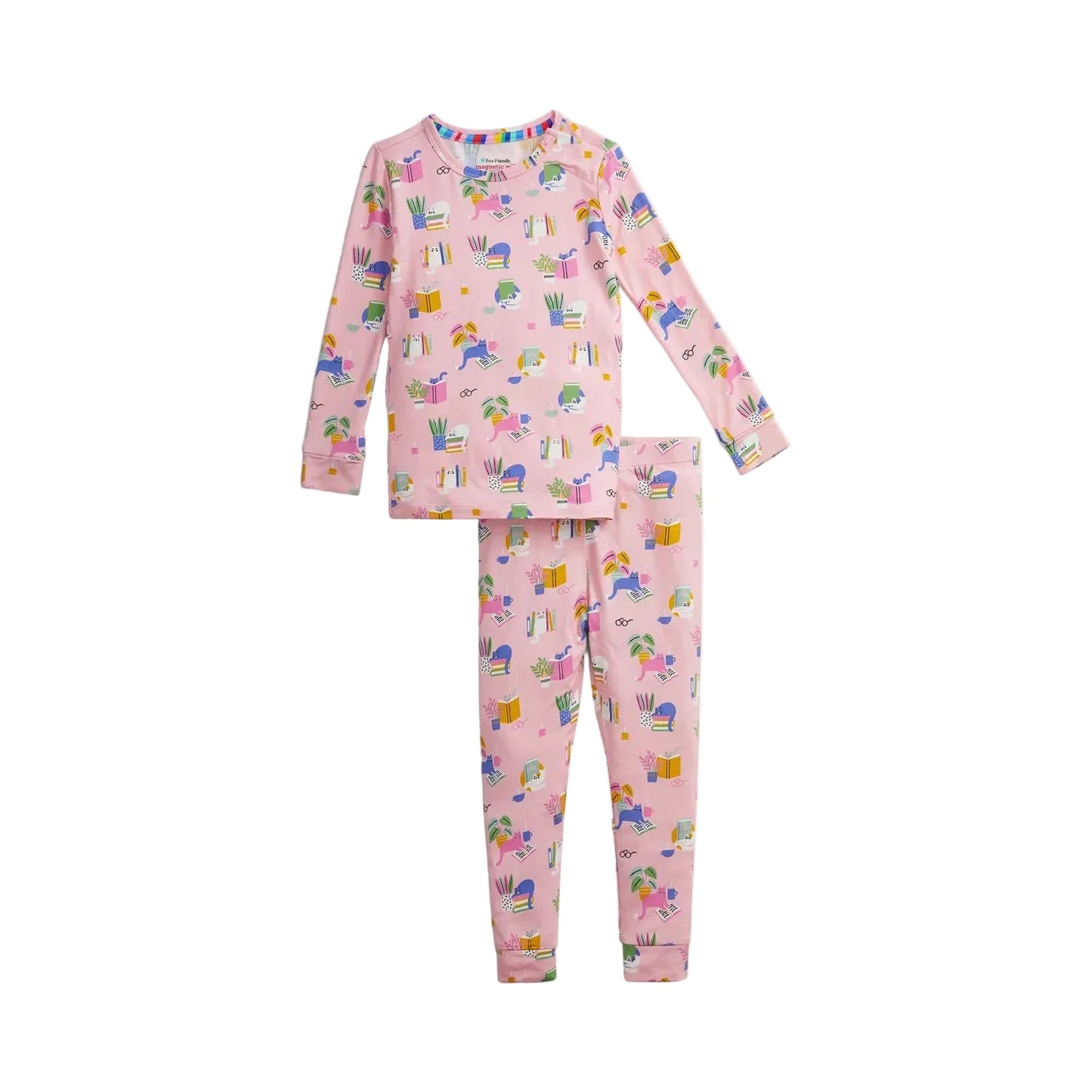 Cat Litterati Modal Magnetic Long Sleeve Long Pant PJ Set
