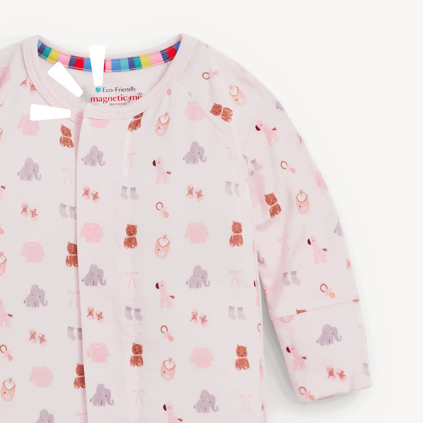Magnetic Me Nursery Nostalgia Pink Modal Magnetic Footie