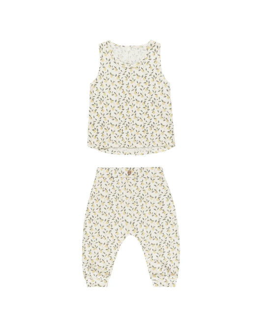 Tank + Slouch Pant Set Lemons