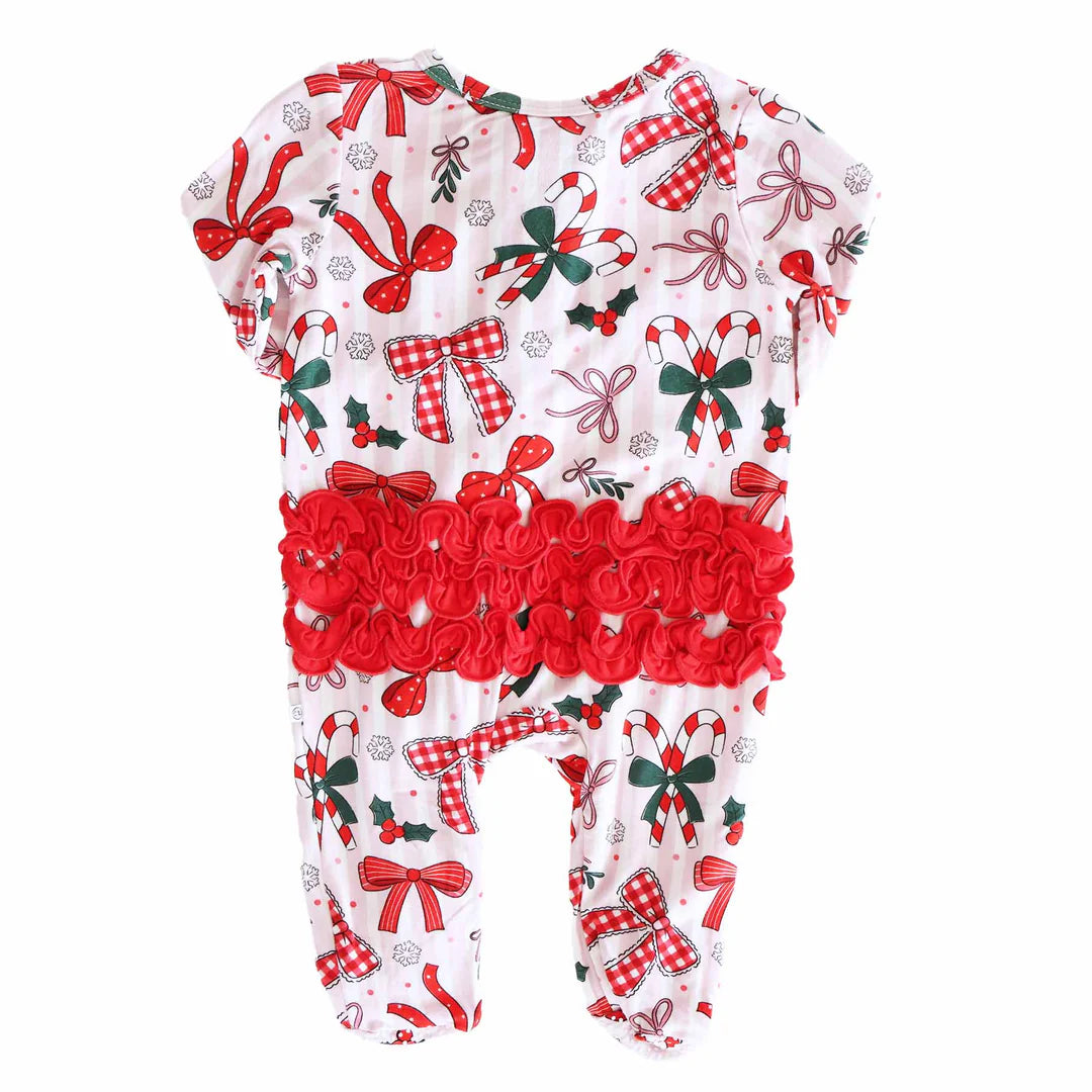 Bow What Fun Zipper Footie