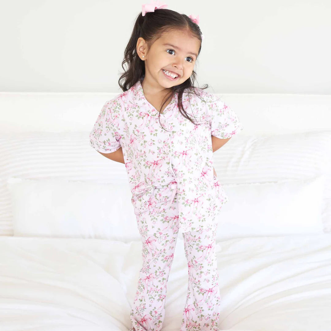 Bows in Bloom Girl’s Two Piece Flare Lounge Set