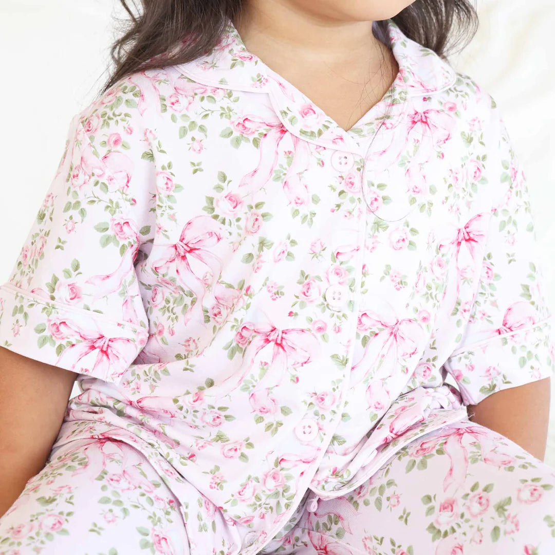 Bows in Bloom Girl’s Two Piece Flare Lounge Set