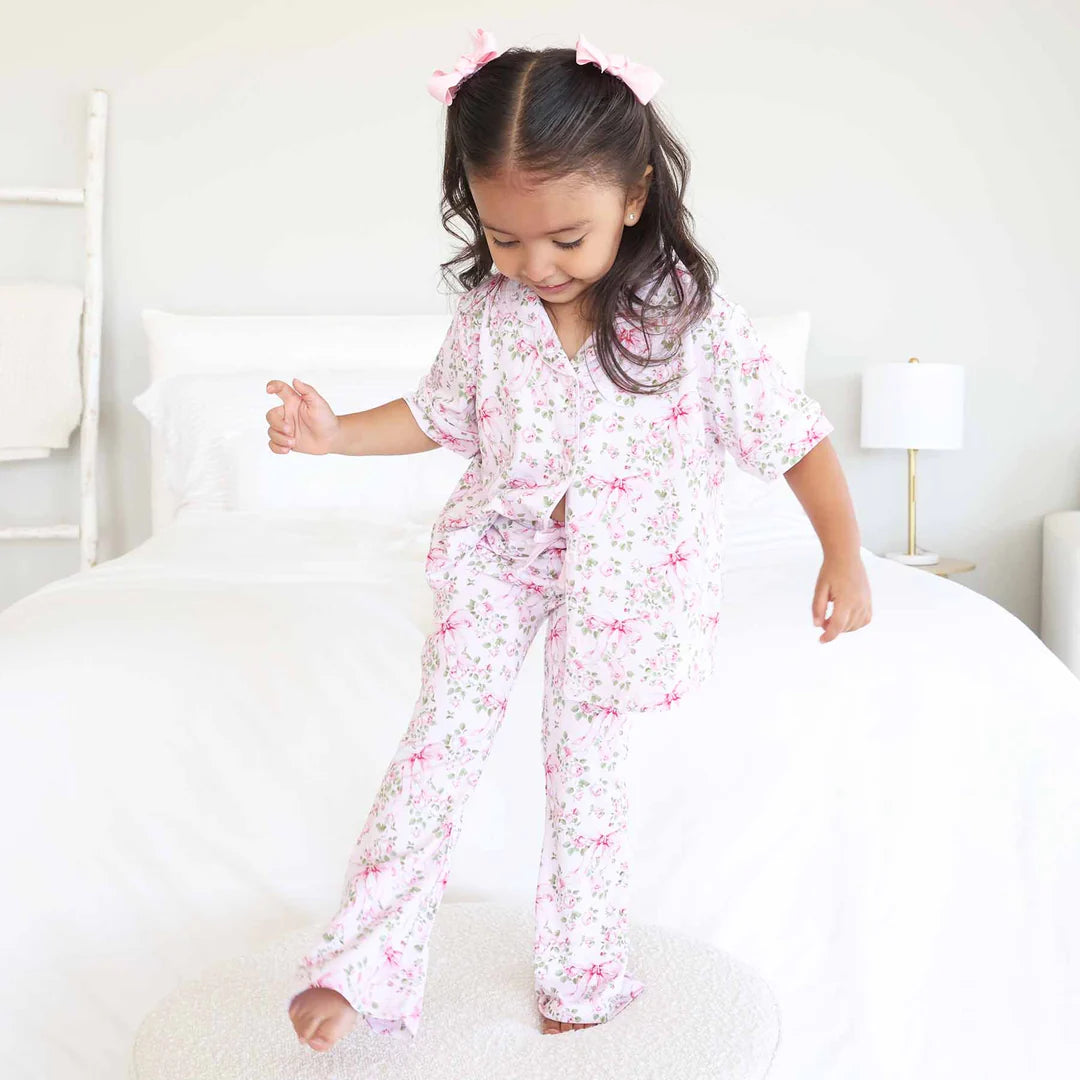 Bows in Bloom Girl’s Two Piece Flare Lounge Set