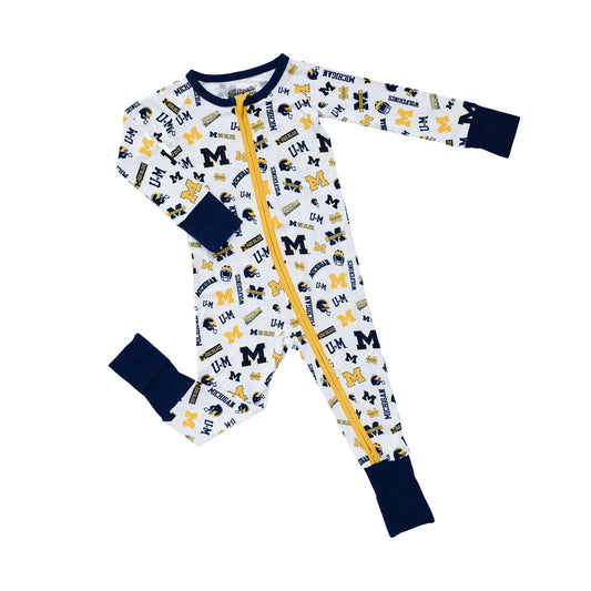 Michigan Wolverines Zippy One Piece Sleeper