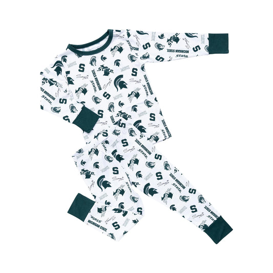 Michigan State Spartans Two Piece Pajama Set