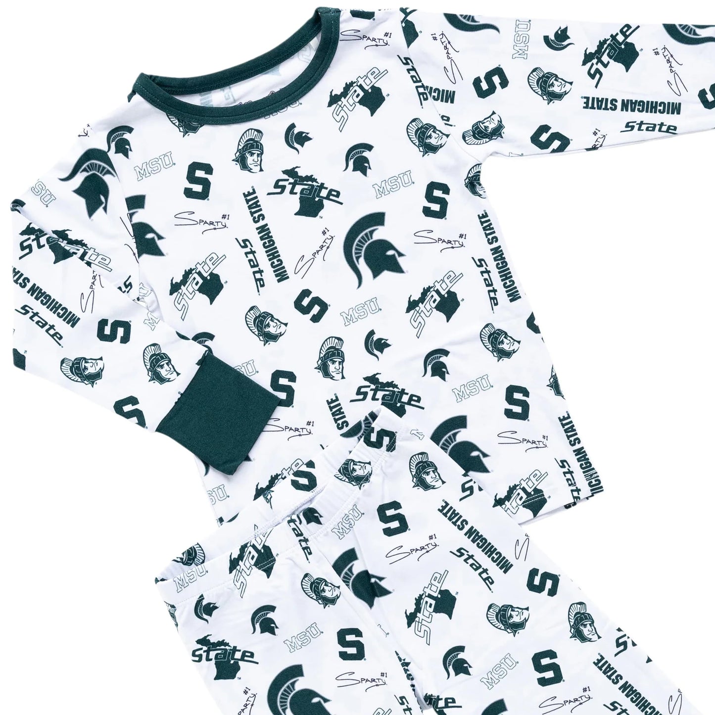 Michigan State Spartans Two Piece Pajama Set