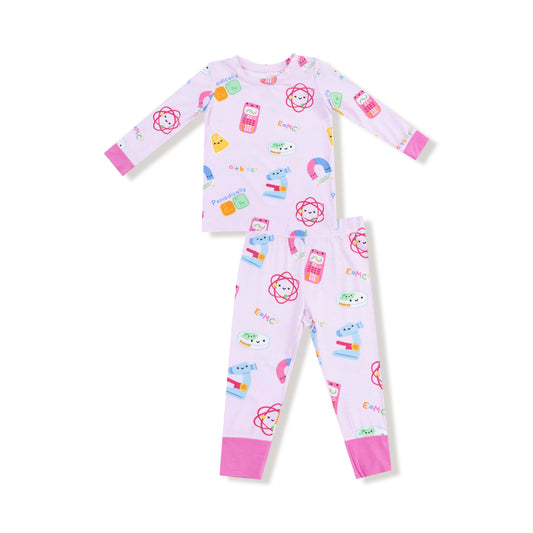 Future Scientist Long Sleeve Loungewear Set - Pink
