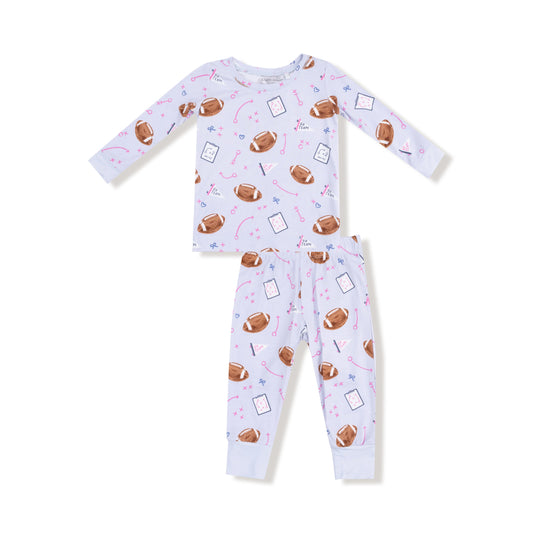 Touchdown Time Long Sleeve Loungewear Set - Lavendar