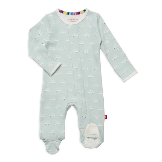 Beep Beep Organic Cotton Magnetic Footie