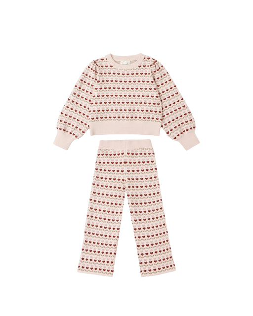 Jacquard Knit Set || Ruby Hearts