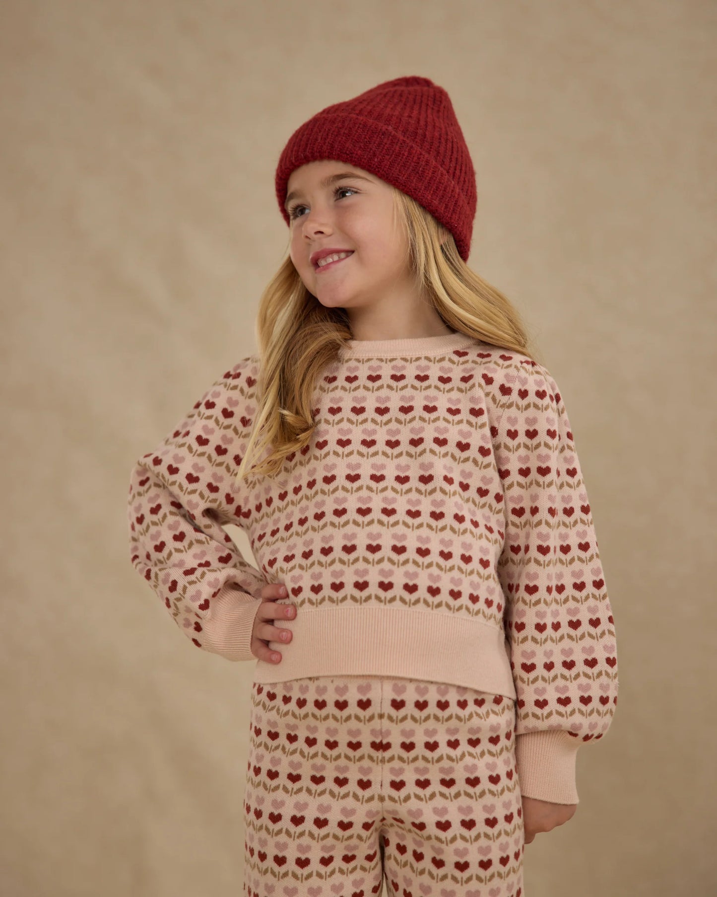 Jacquard Knit Set || Ruby Hearts