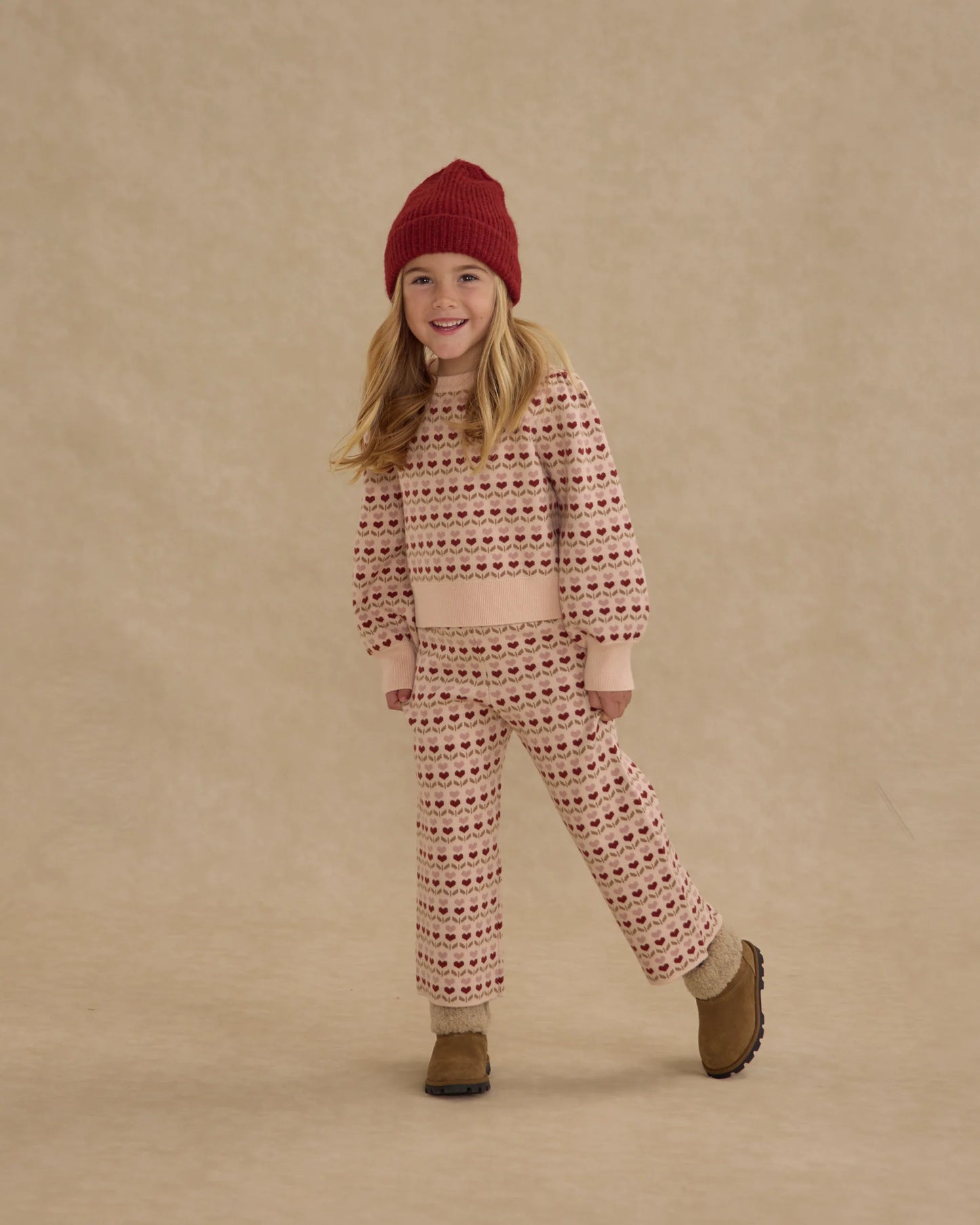Jacquard Knit Set || Ruby Hearts