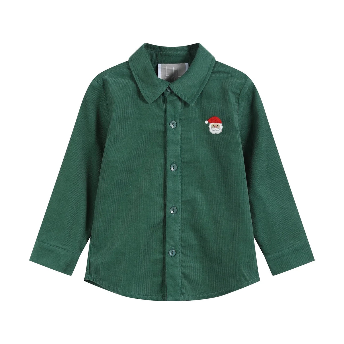 Green Corduroy Santa Shirt