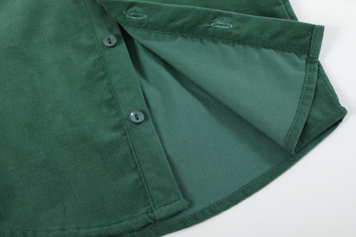 Green Corduroy Santa Shirt