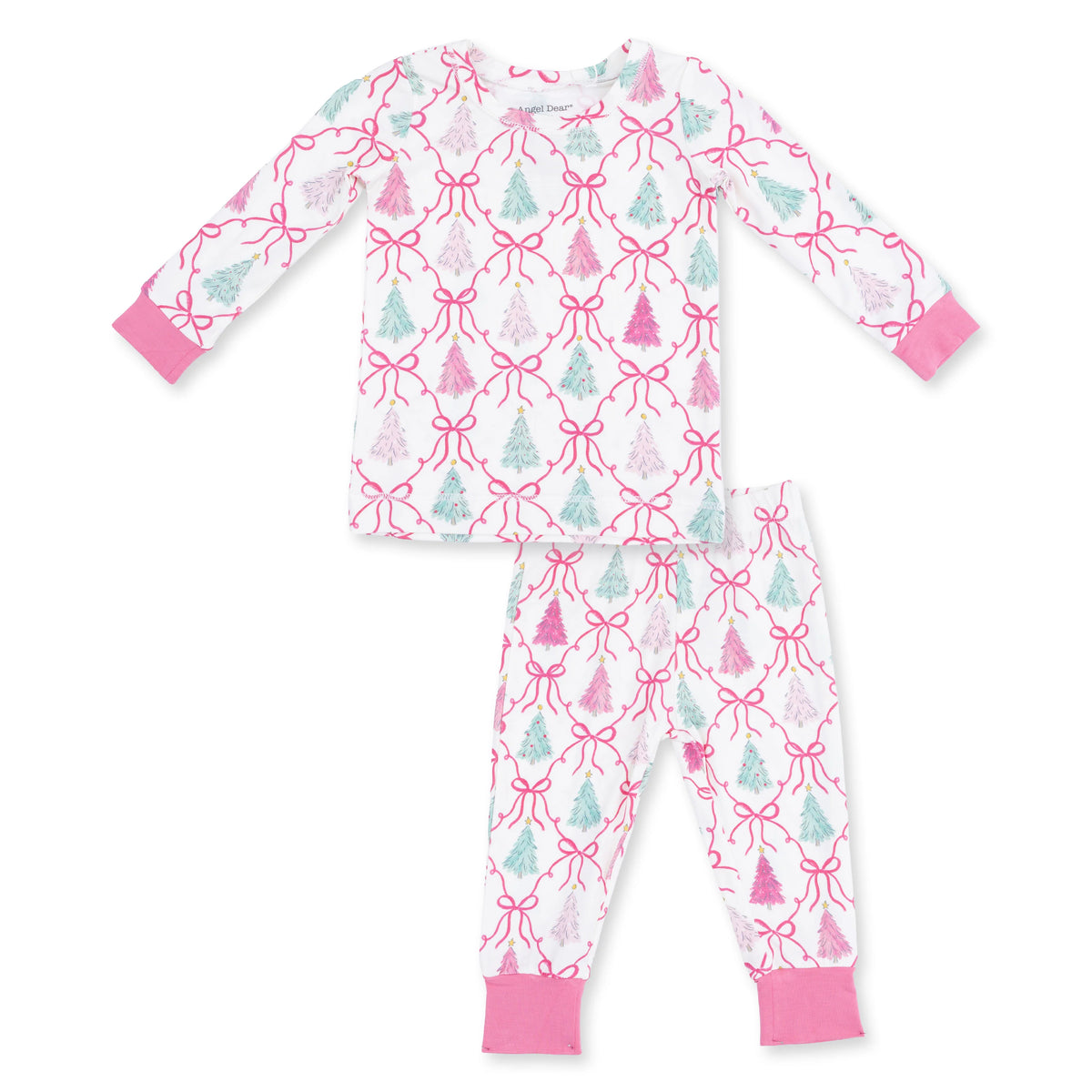 Bow Trellis Tree Long Sleeve Loungewear Set