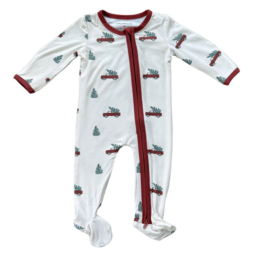 Christmas Truck Footie Romper