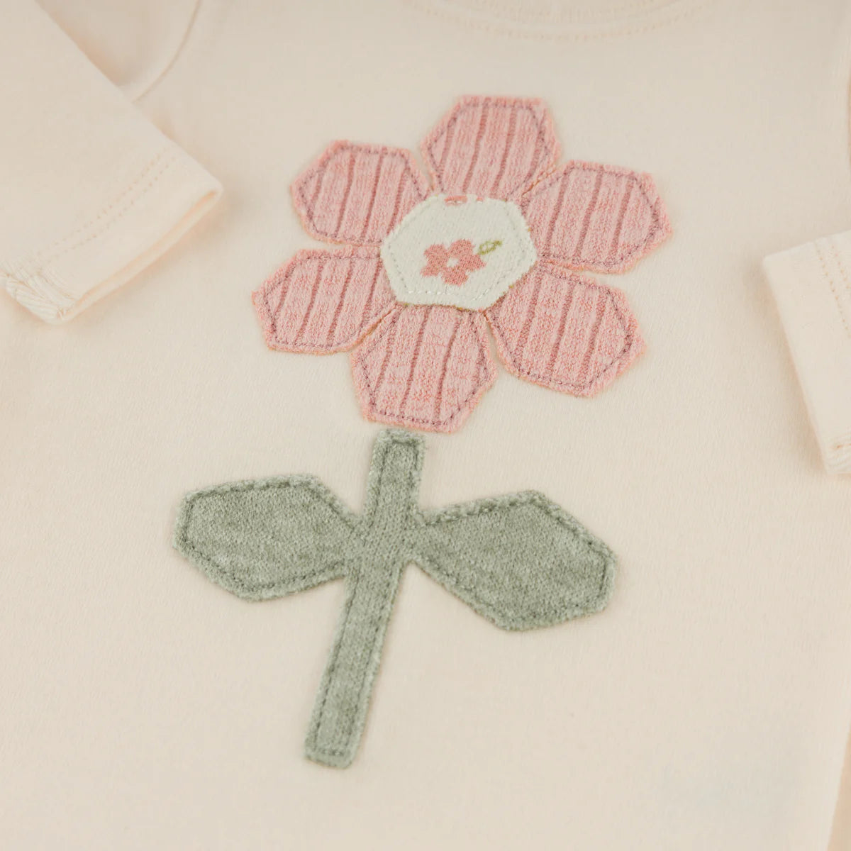 oh baby! Quilted Daisy 2 Piece Set - Natural