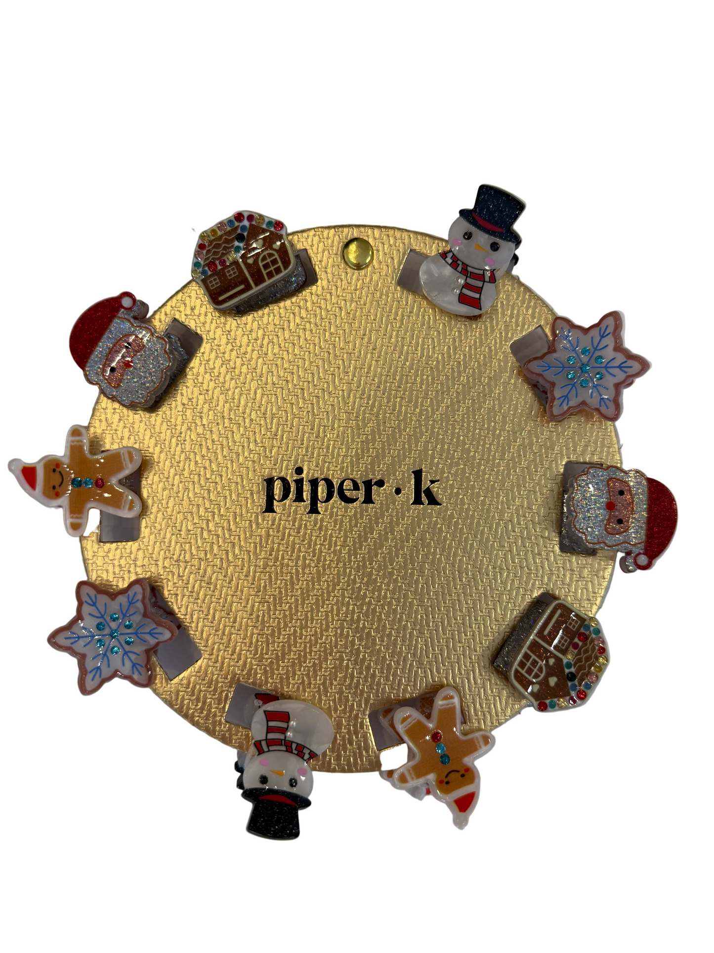 Christmas Mini Hair Claw Clips Set