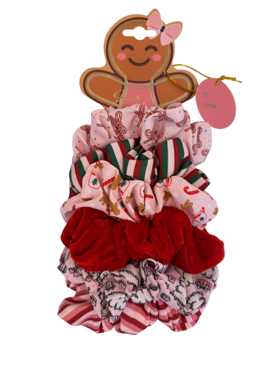 Holiday Scrunchie Set - Pink