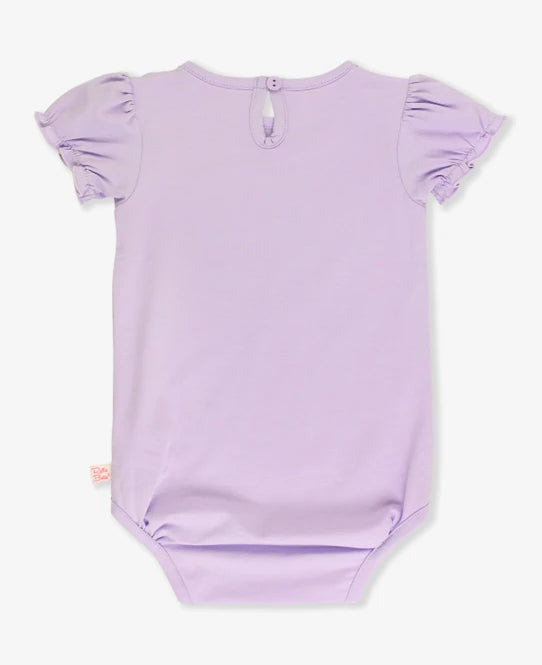 Lavender Knit Puff Short Sleeve Bodysuit