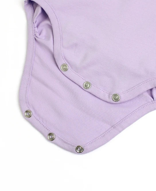 Lavender Knit Puff Short Sleeve Bodysuit