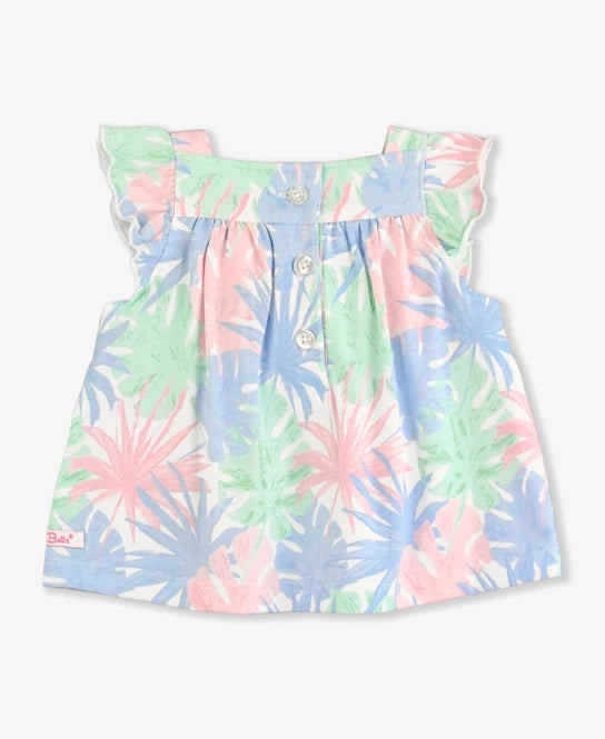 Pastel Palms Flutter Tank And Bloomer Set