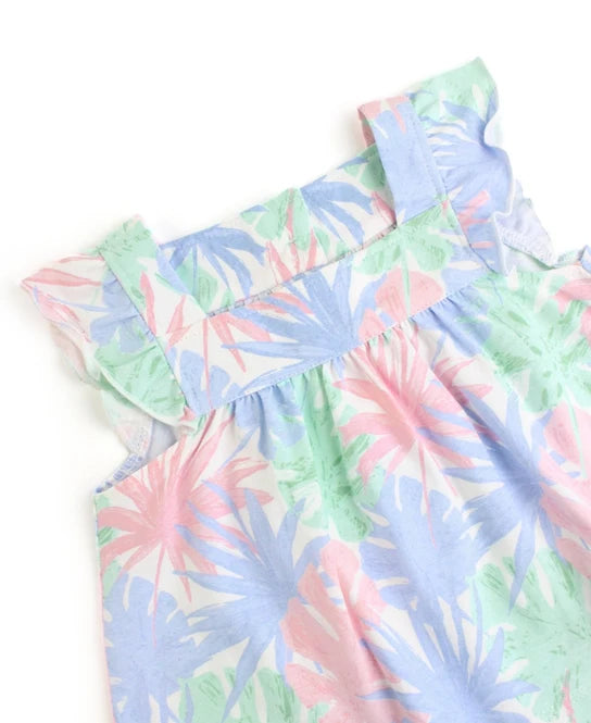 Pastel Palms Flutter Tank And Bloomer Set