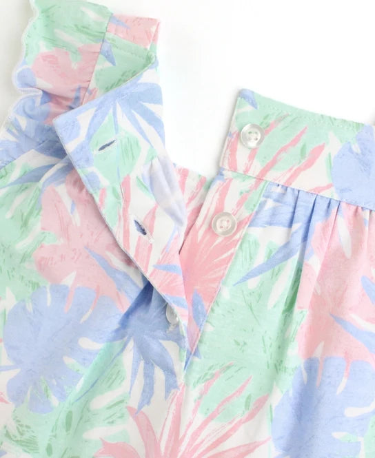 Pastel Palms Flutter Tank And Bloomer Set