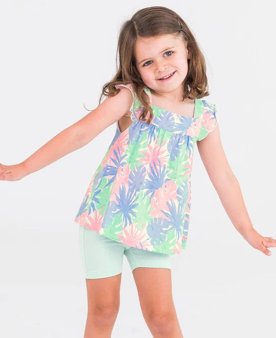 Pastel Palms Flutter Tank And Bloomer Set