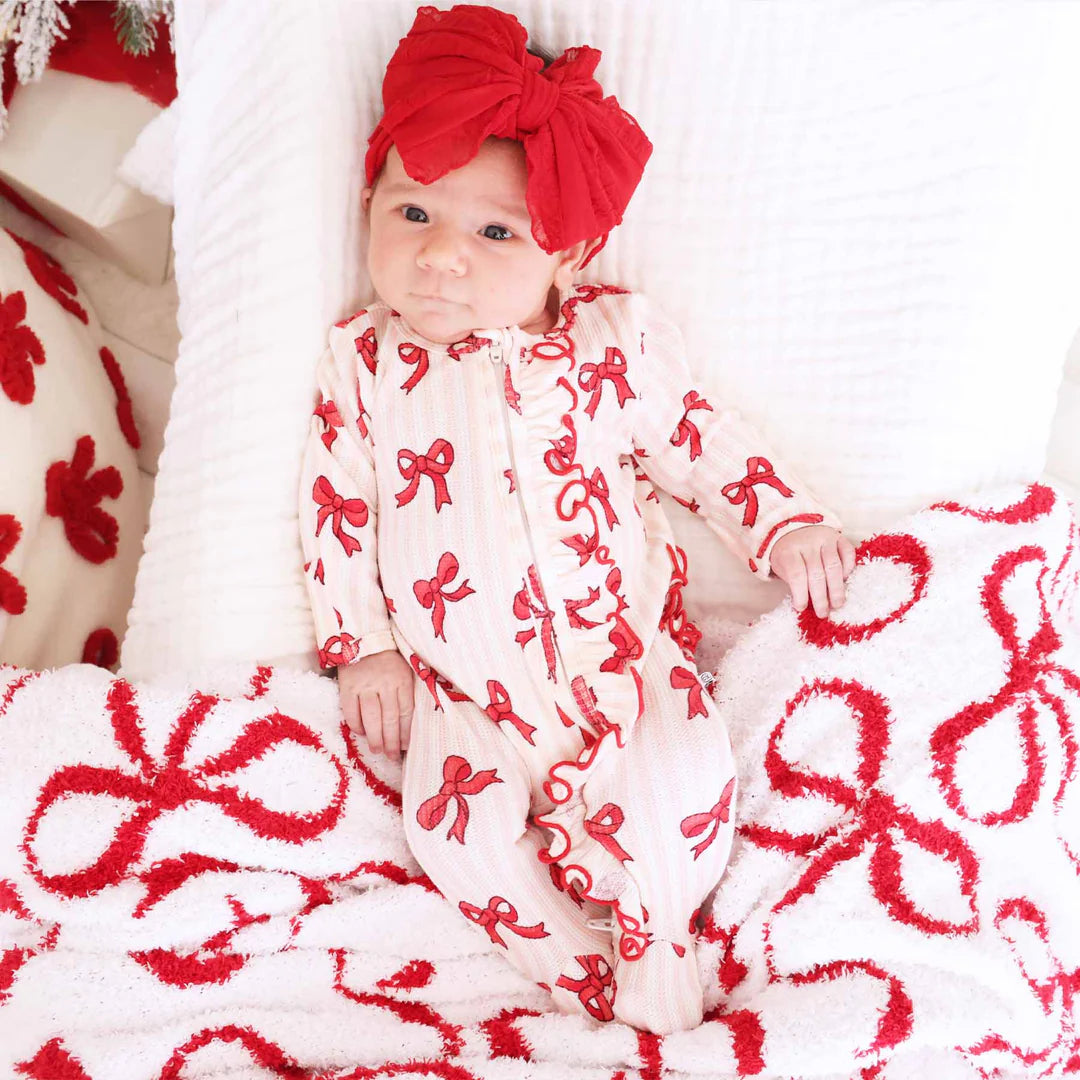 Cuddlelane Luxe Blankets | Christmas Bows