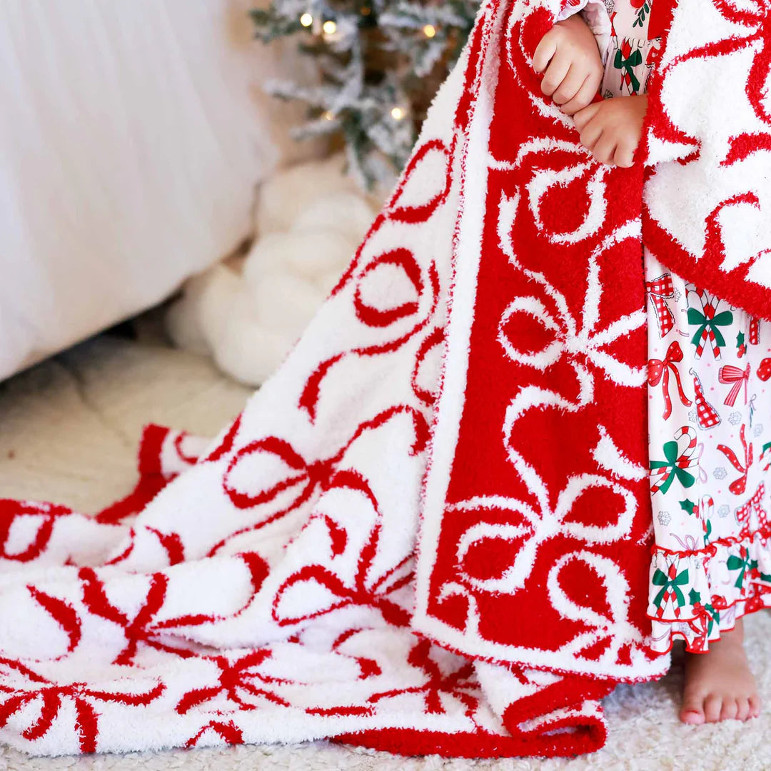 Cuddlelane Luxe Blankets | Christmas Bows