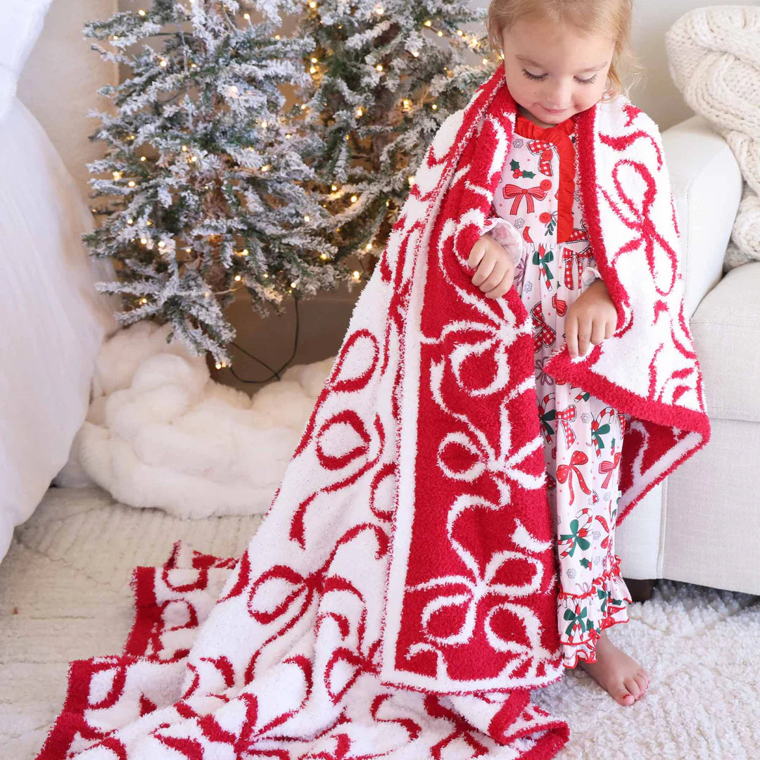 Cuddlelane Luxe Blankets | Christmas Bows